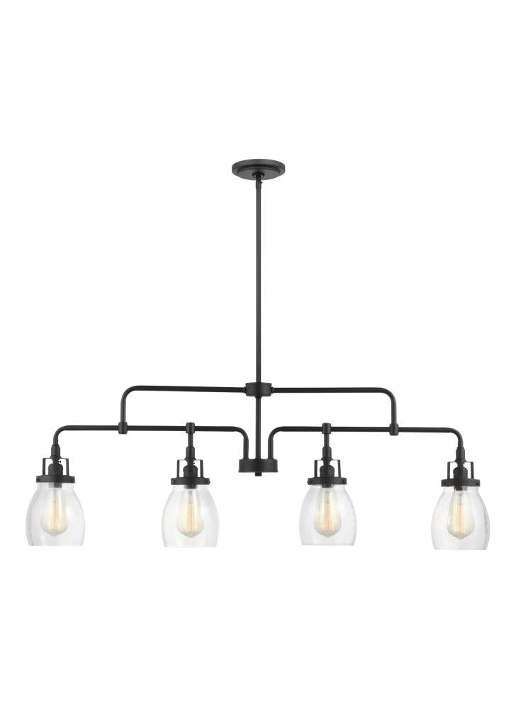 Belton transitional 4-light indoor dimmable ceiling pendant hanging chandelier pendant light in midn