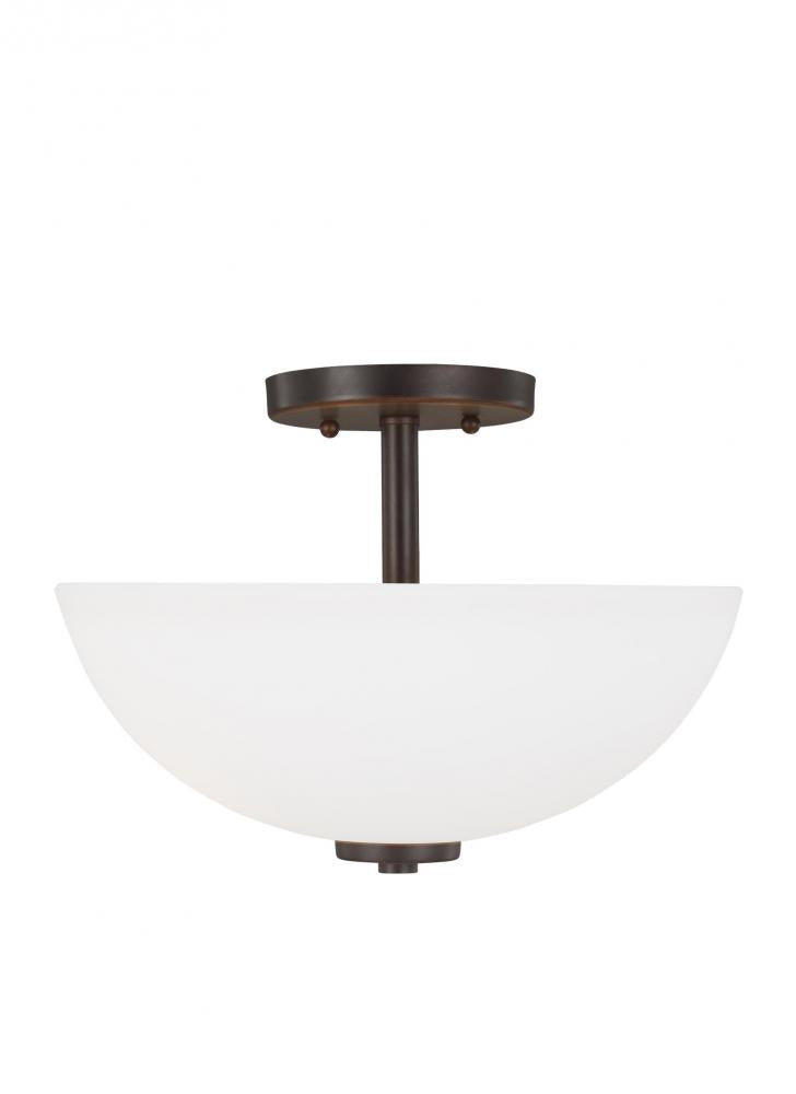 Oslo Two Light Semi-Flush Convertible Pendant