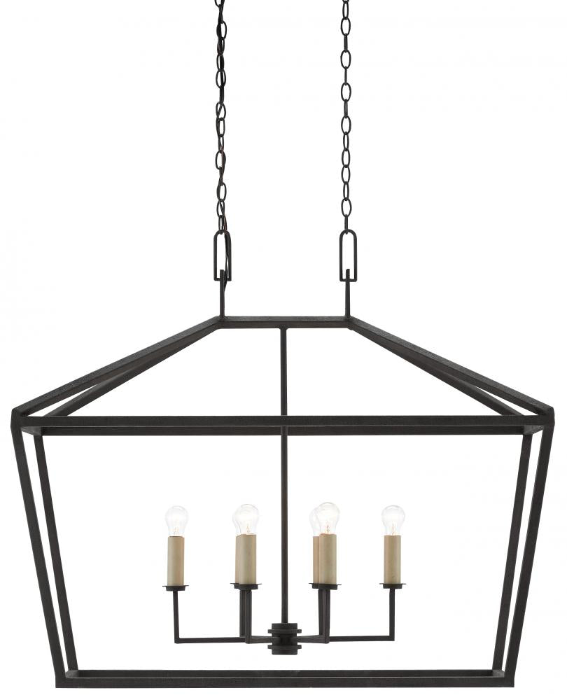 Denison Rectangular Black Lantern