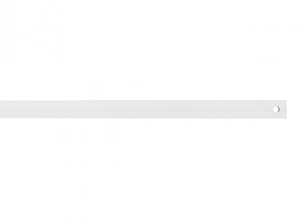 24" Downrod in Matte White