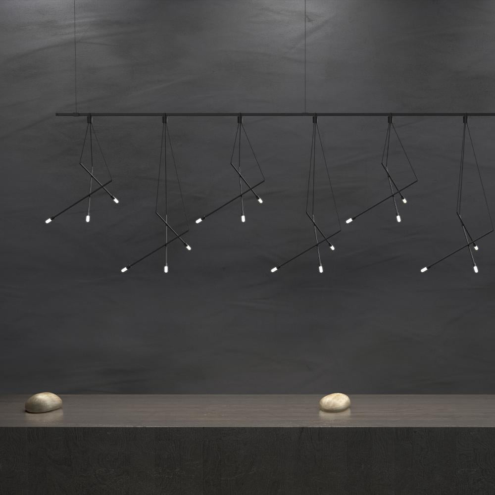 96" 1-Tier Linear with 9" Branch Luminaires + 18" Branch Luminaires