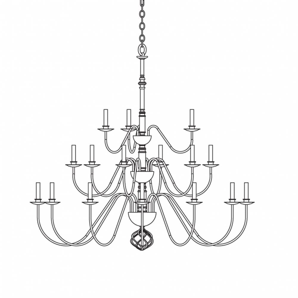Ball Basket 21 Arm Chandelier