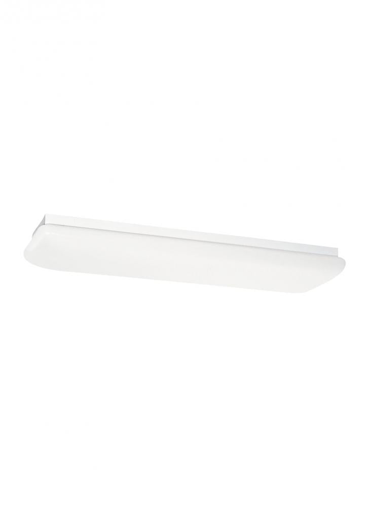 Fluorescent Ceiling traditional 2-light indoor dimmable ceiling flush mount in white finish with whi