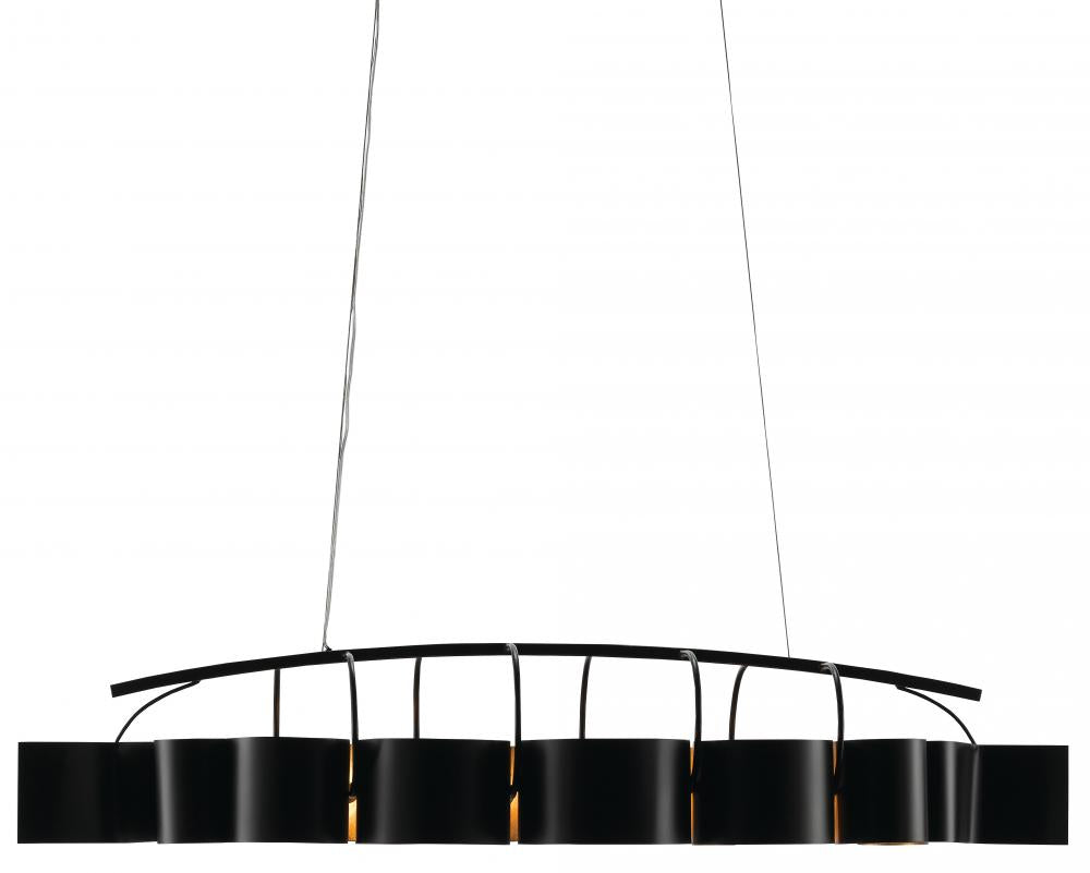 Marchfield Black Rectangular Chandelier