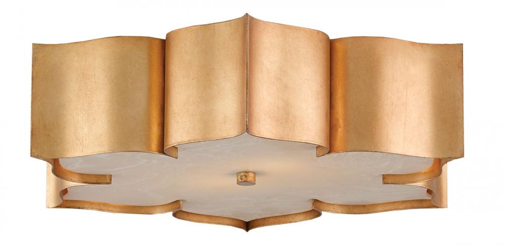 Grand Lotus Gold Flush Mount